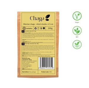 Chaga szibériai szárított darabok - 200g - Herbatica