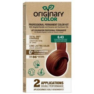 Professzionális hajszínező készlet keratinnal és növényi olajokkal - különböző árnyalatok - Originary Color Szín: Arany réz sötét szőke 6/43