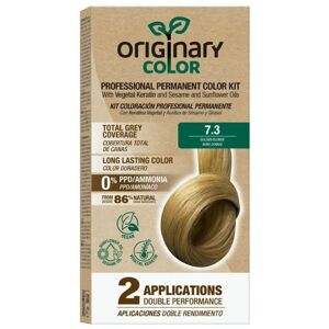 Professzionális hajszínező készlet keratinnal és növényi olajokkal - különböző árnyalatok - Originary Color Szín: Aranyszőke 7/3