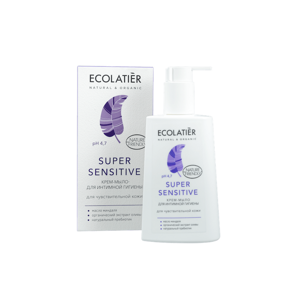 Tisztító krémgél az intim higiénia érdekében, pH 4,7- Super Sensitive - 250 ml- EcoLatier Organic