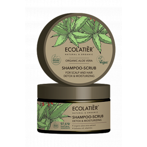 Peeling sampon Aloe vera – detoxikál és hidratálja a hajat - 250ml- EcoLatier Organic
