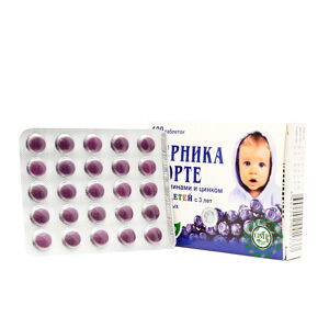 Áfonya forte 3 éves kortól - étrend-kiegészítő cinkkel és különféle vitaminokkal - Evalar - 100 tabletta
